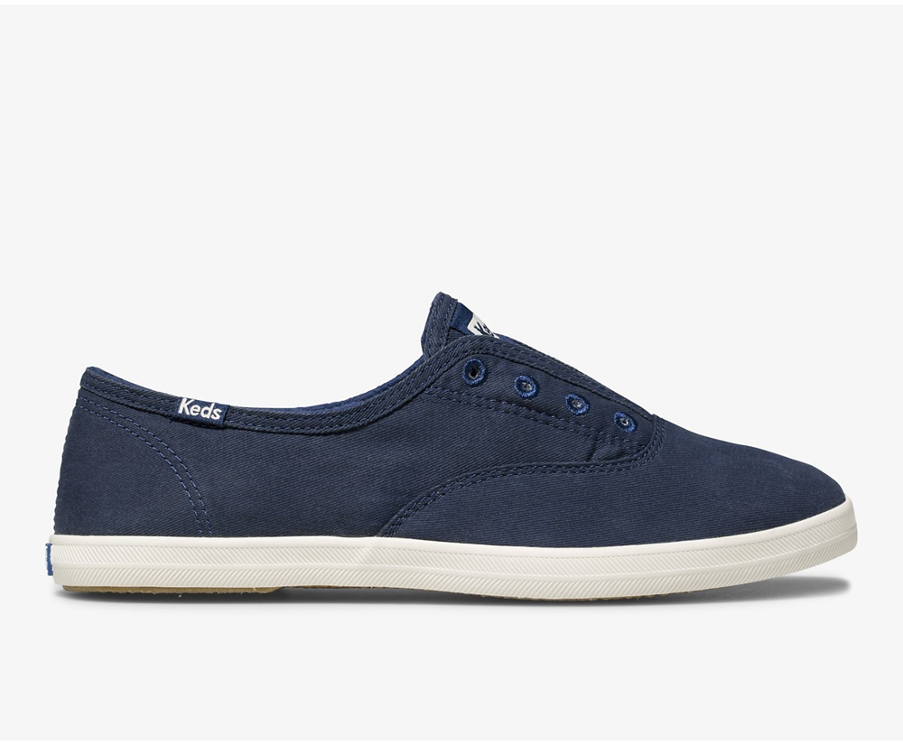 Slip On Γυναικεια - Keds Chillax Seasonal Washable - Μπλε - ZPDQW6748